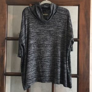 Ann Taylor Marbled Cowl neck sweater size L/XL